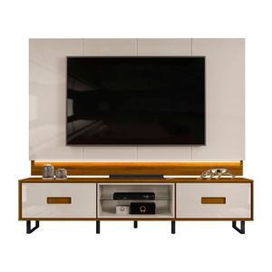 Rack + Painel Dj Madri Off White/Freijo 25353.227