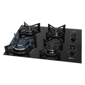 Fogão Cooktop Fischer 4 Bocas TC Fit Line Trempe Iron PR – Bivolt