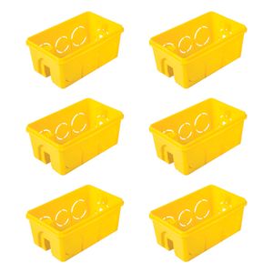 Kit Com 6 Caixas De Embutir Bet Plásticos 4x2 - CX42103