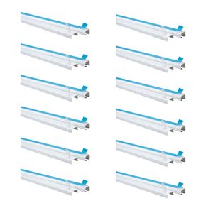Kit Com 12 Canaletas Para Superfície 20x12mm Com Adesivo Dexson Schneider, Branco - Dxn10051