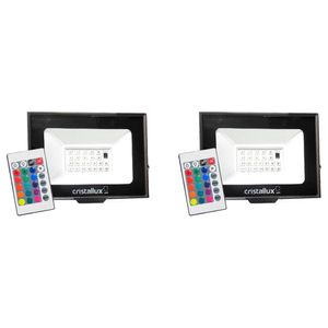 Kit 2 Refletores LED Cristallux 100W RGB Bivolt