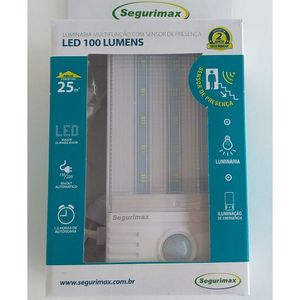 Luminária Segurimax 25685 LED 100 Lumens c/ Sensor