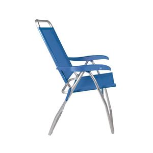 Cadeira Mor Boreal 2168 Alum. Azul Reclinável 110Kg