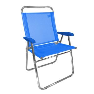 Cadeira Zaka King KNG300 Alum. Azul 140Kg Plus Size