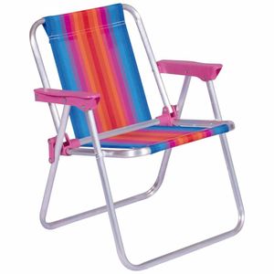 Cadeira Mor 2122 Inf. Alum. Rosa 30Kg Dobrável