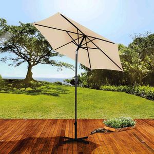 Ombrelone Mor Alumínio 2,4m Bege Manivela FPS 35 9222