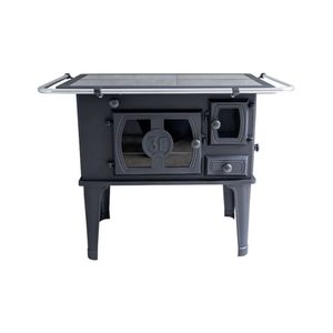 Fogão Lenha Vitro Porta Vidro 3E N1-Saída Lado Esquerdo