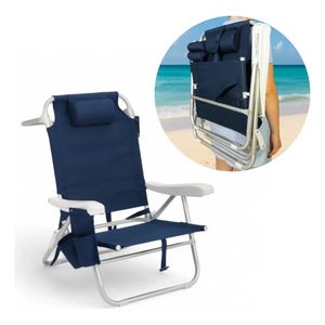 Cadeira Espreguiçadeira Mochila Nau Azul Marinho